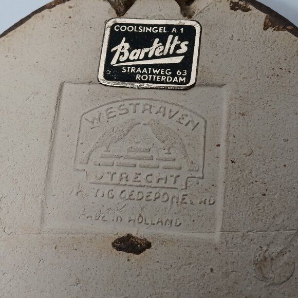 Westraven Utrecht Holland Wall Hanging Decor Stonewear Dancing Couple 5.25" - Picture 2 of 9